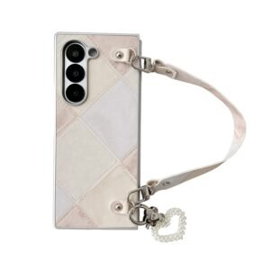 Samsung Galaxy Fold 7- Harmony Clutch Case (Elegant Patchwork Wrist Strap)