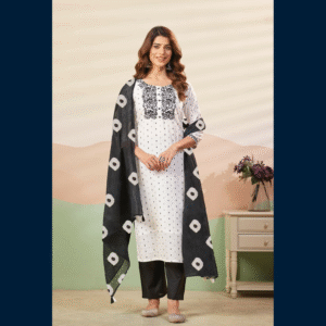 Noir Charm Cotton Kurta Set