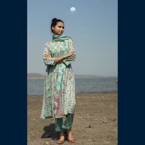 Mint Blossom Kurta Set