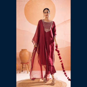 Crimson Royale Kurta Set