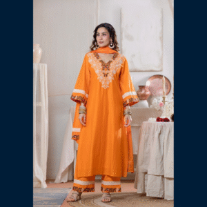 Saffron Royale Embroidered Kurta Set