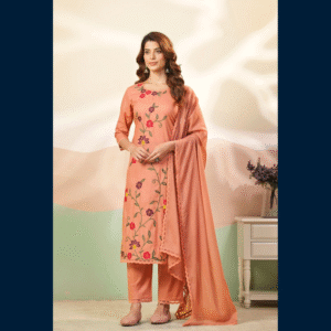 Peach Blossom Garden Kurta Set