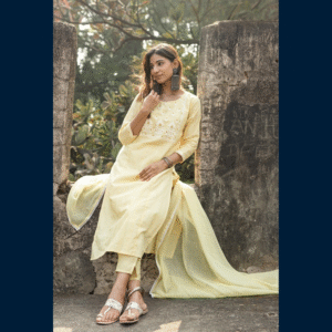 Sunlit Serenity Cotton Suit Set