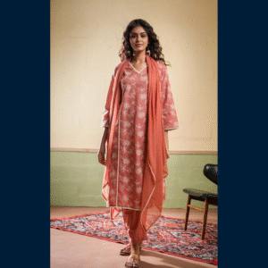 Terracotta Bloom Kurtsa Set