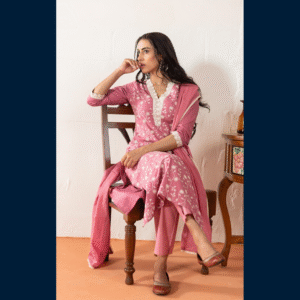Vintage Rose Charm Kurta Set