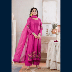 Fuchsia Bloom Royale Kurta Set