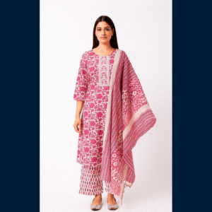 Rose Cascade Kurta Set