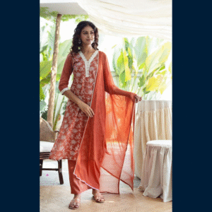 erracotta Bloom Kurta Set