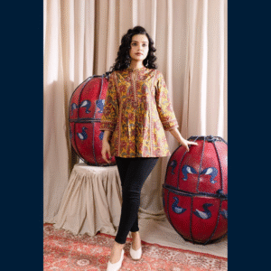 Rustic Bloom Peplum Top