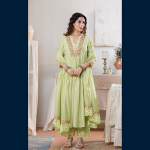 Lime Blossom Dupatta Set