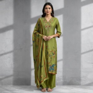 Olive Folk Art Suit Set