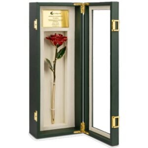 24k Gold Red Rose - in Luxury window pane gift case