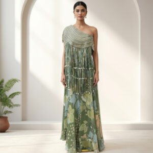 Emerald Cascade Lehenga