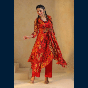 Flameflow Asymmetric Kurta Set