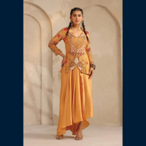 Golden Mirage Draped Fusion Set