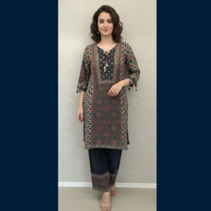 Ethnic Print Kurta Set (2 PCS)