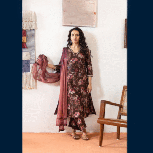 Floral Kurta Set with Dupatta