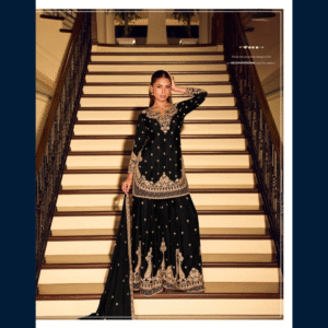 Designer Embroidered Sharara Set