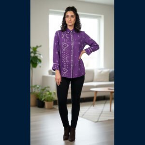 PURPLE Printed Casual Shirt