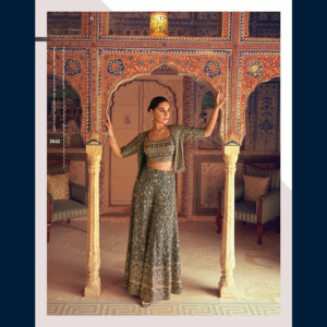 Emerald Heritage  Lehenga Set with Jacket