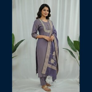 Lavender Kurta Set with Dupatta
