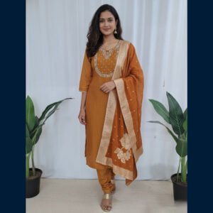 Mustard Kurta Set with Dupatta