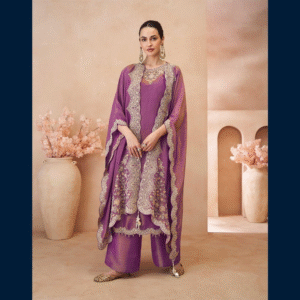 Pink Embroidered Palazzo Set