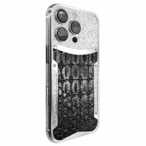 Black Croc Diamond iPhone 16 Pro and Pro Max