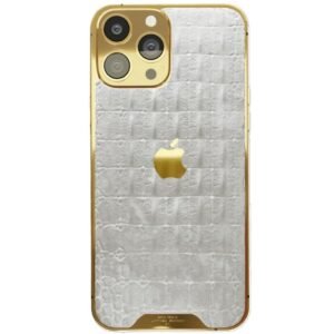 Grey Croc Leather iPhone 16 Pro & Pro Max