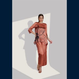 Rust Satin Co-Ord Set