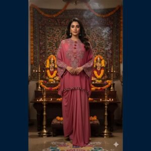 Gulabi Royal Draped Lungi Set