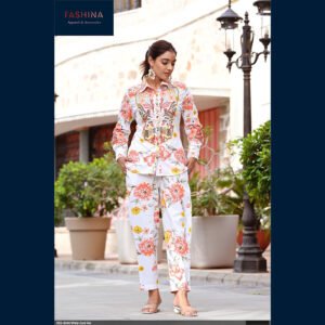 White Floral Printed Co-Ord Set