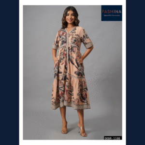 Desert Palm Printed Midi Dress