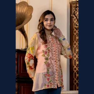 Rosalie Blush Garden Embroidered Top