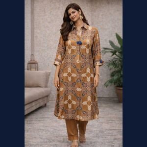 Heritage Print Shirt Kurta Set