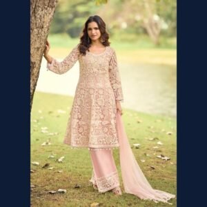 Blush Royale Embroidered Dupatta Set