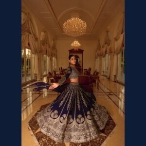 Royal Midnight Embroidered Lehenga Set