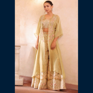 Pastel Sage Luxe Sharara Set