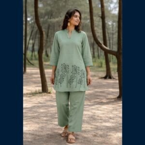Mint Bloom Casual Co-Ord Set