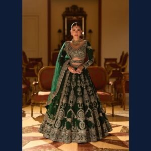 Emerald Regal Embroidered Lehenga Set