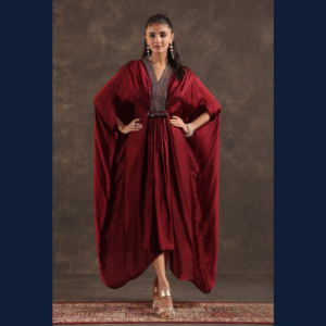 Royal Maroon Kaftan Dress