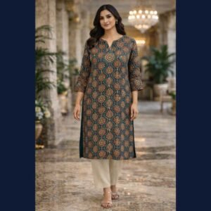 Heritage Motif Printed Kurta Set