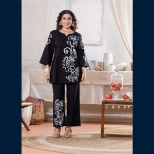 Noir Bloom Printed Co-Ord Set