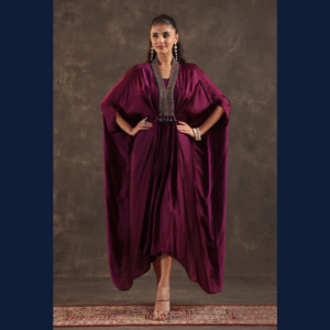 Royal Wine Kaftan Dress