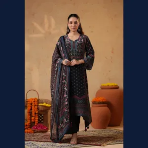 Noir Garden Kurta Set