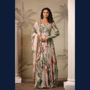 Tropical Blossom Anarkali