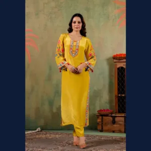 Sunlit Blossom Embroidered Kurta Set