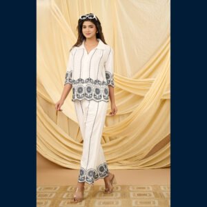 White Layered Luxe Co-Ord Set