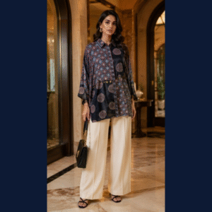 Meher Noir Printed Shirt