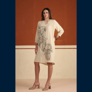 Royal Pearl Floral Dress